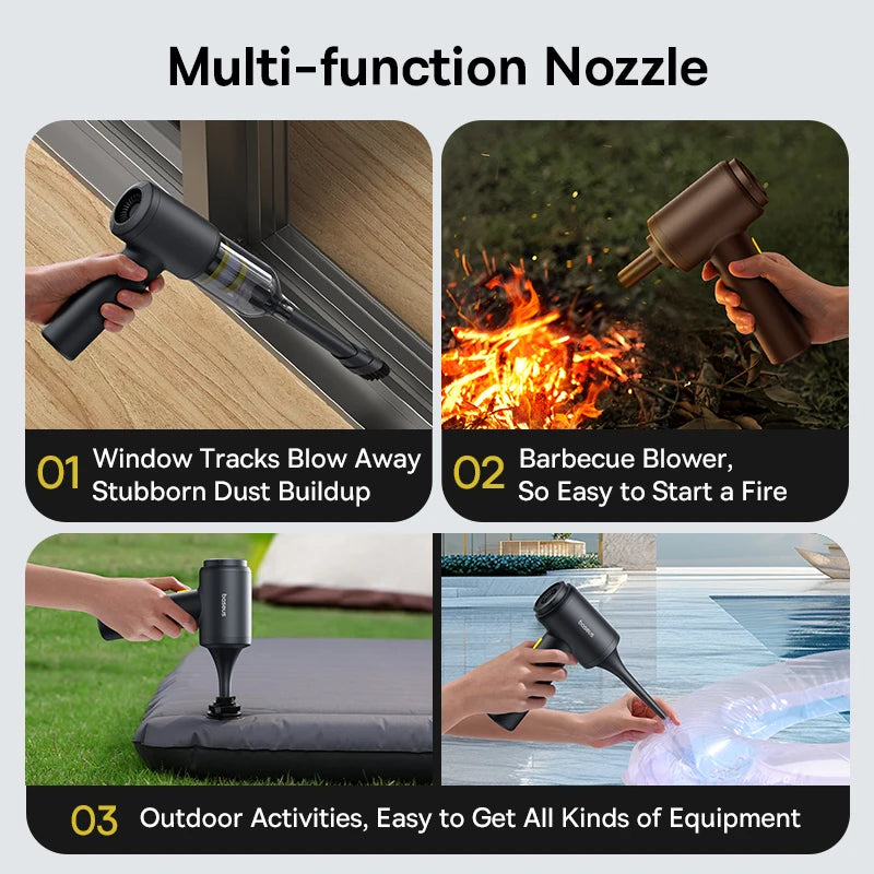 Portable 4-in-1 Car Vaccum & Air Duster