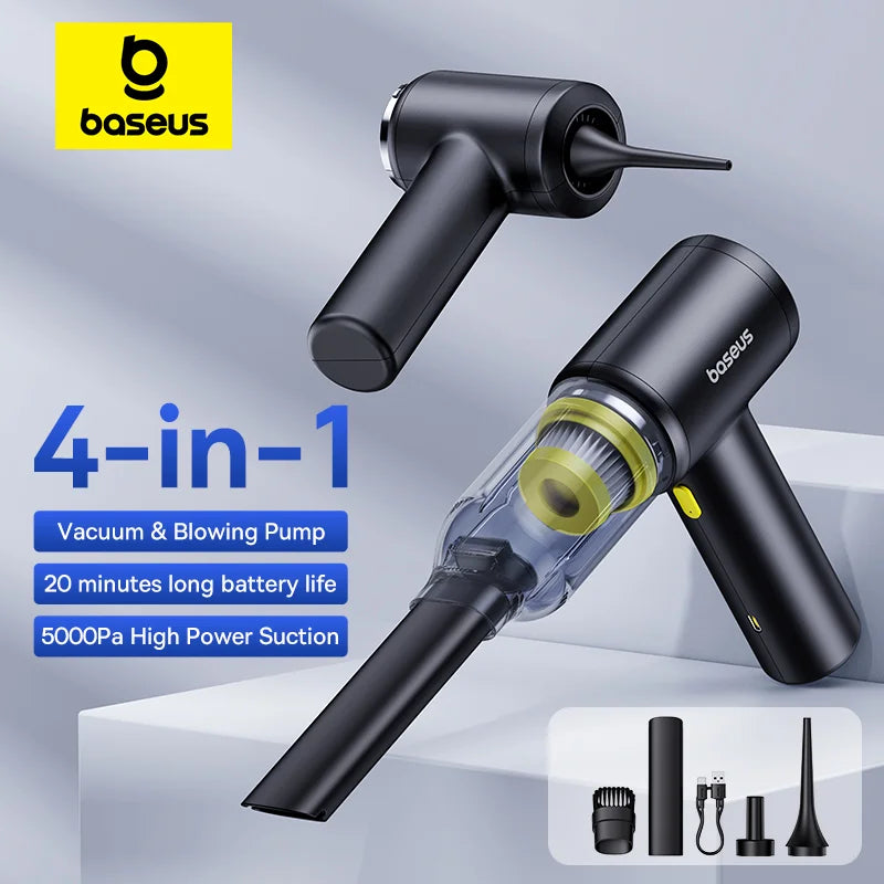 Portable 4-in-1 Car Vaccum & Air Duster